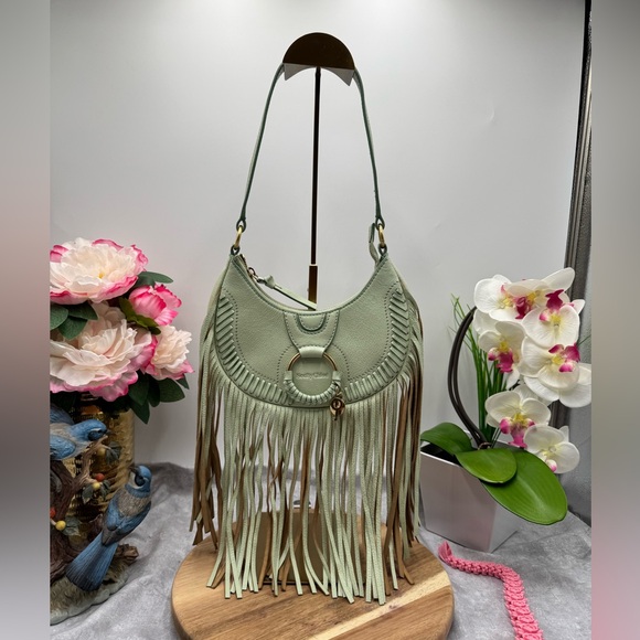 See By Chloe Handbags - See by Chloé Hana Half Moon Fringed Leather Shoulder Bag